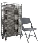 Aanbieding 27 Vigo Norman klapstoelen met transportkar