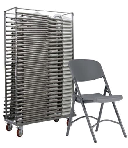 Aanbieding 27 Vigo Norman klapstoelen met transportkar