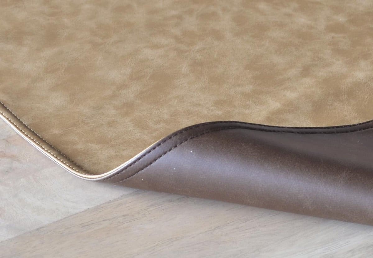 21 placemats leatherlook dubbelzijdig ovaal 45 x 35 cm