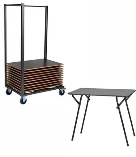 Transportkar met 30 examentafels Albury