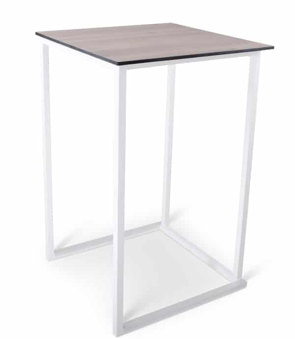 Statafel Kubo Timesquare wit - eiken grijs compact 70 x 70 cm