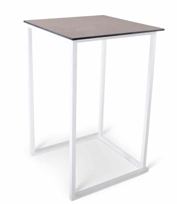 Statafel Kubo Timesquare wit - steen compact 70 x 70 cm