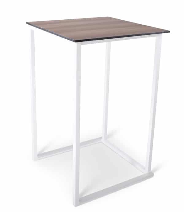 Statafel Kubo Timesquare wit - warm eiken compact 70 x 70 cm