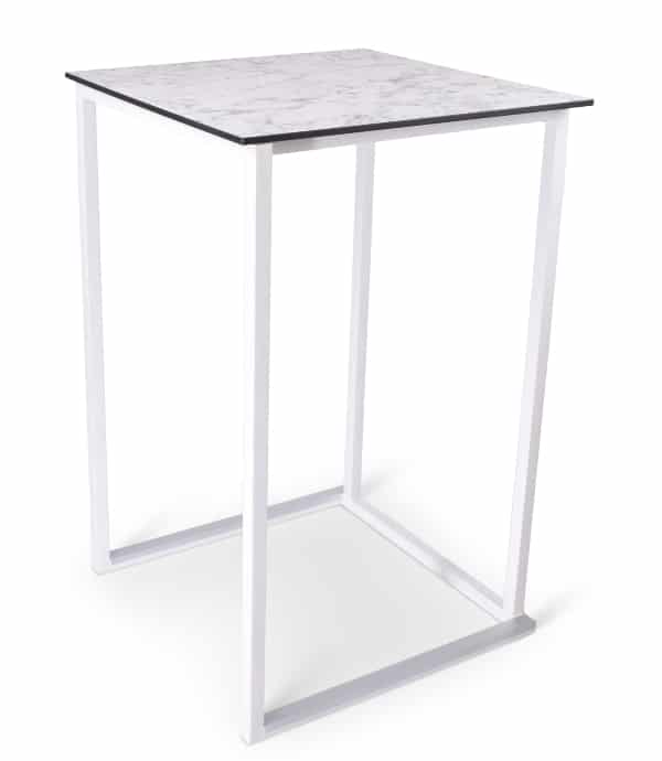 Statafel Kubo Timesquare wit - wit marmer compact 70 x 70 cm