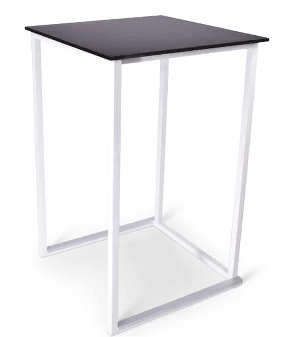 Statafel Kubo Timesquare wit - zwart compact 70 x 70 cm