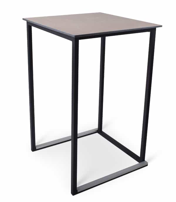 Statafel Kubo Timesquare zwart - steen compact 70 x 70 cm