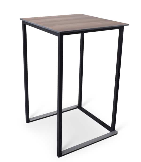 Statafel Kubo Timesquare zwart - warm eiken compact 70 x 70 cm