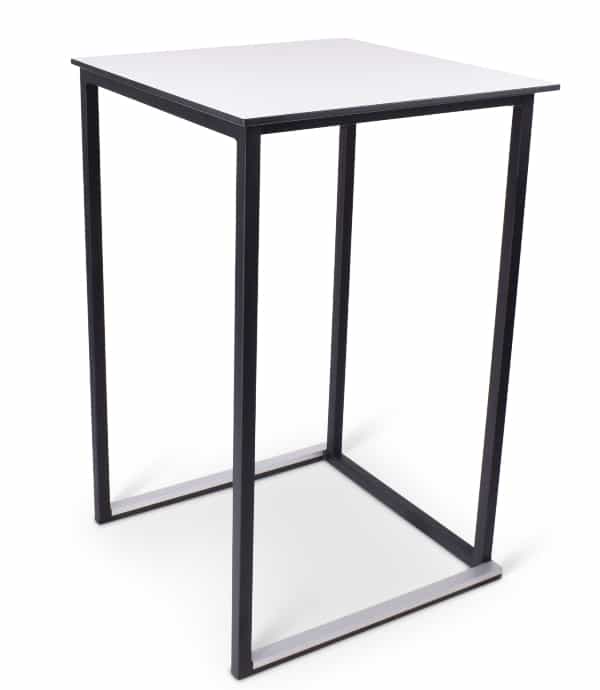 Statafel Kubo Timesquare zwart - wit compact 70 x 70 cm