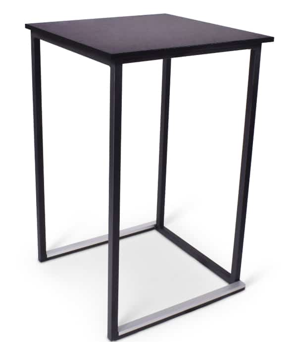 Statafel Kubo Timesquare zwart - zwart melamine 70 x 70 cm