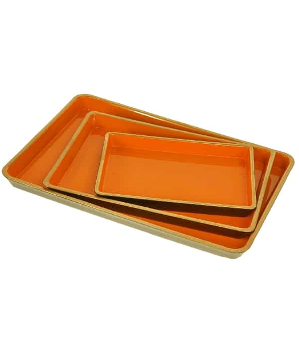 Tray set kunststof – set van 3 –  4 kleuren