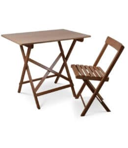 Houten klaptafel Vintage 90 x 60 cm + klapstoel Vintage std.