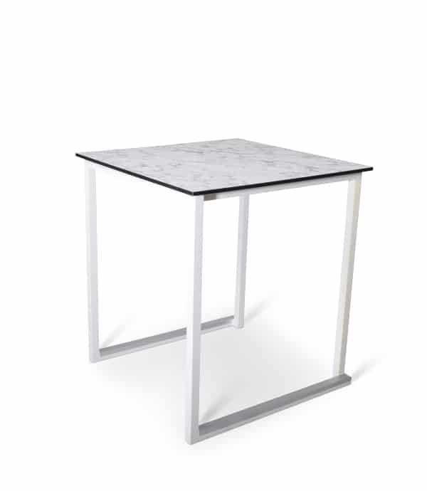 Tafel Kubo 70 x 70 cm volkern wit marmer