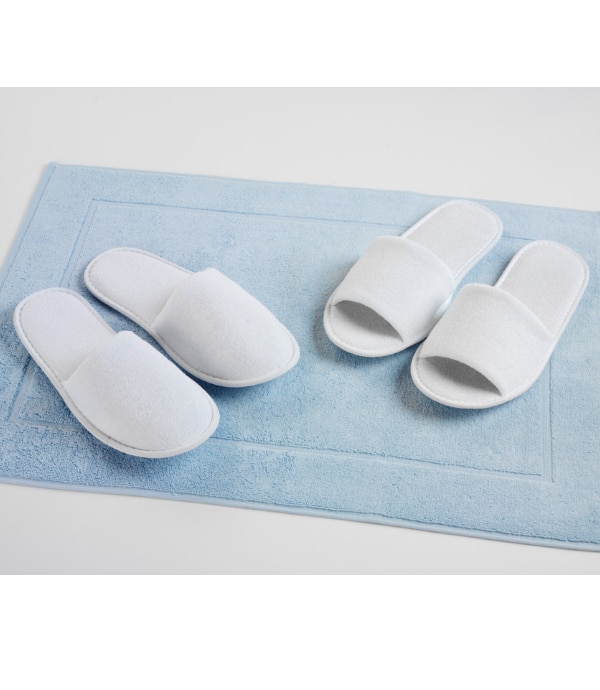 799-- badstof slippers wit