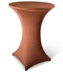 Statafelhoes stretch met topcover caramel