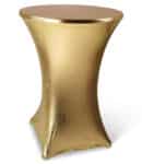 Statafelhoes stretch met topcover 85 cm goud