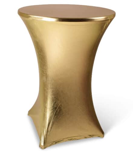 Statafelhoes stretch met topcover 85 cm goud