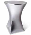 Statafelhoes stretch met topcover 85 cm zilver