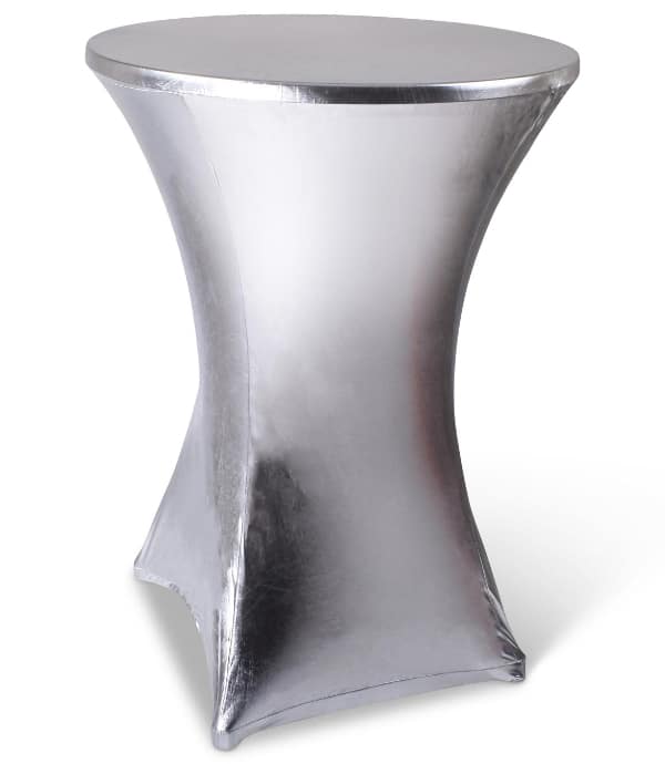 Statafelhoes stretch met topcover 85 cm zilver